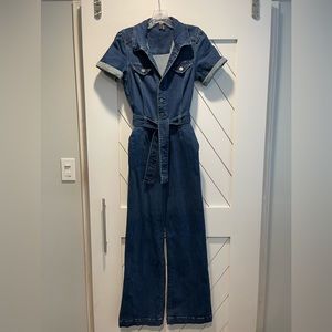 Paige Anessa Short Sleeve Jumpsuit, size 4